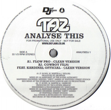 TAZ - Analyse This - Used Vinyl Record 12" image 1