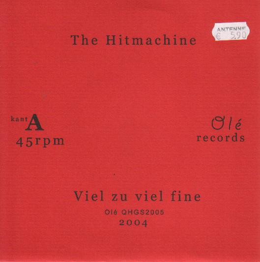 Hitmachine - Viel Zu Viel Fine / Schonbrunn - Used Vinyl Record 7" image 1