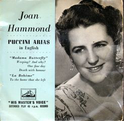 Joan Hammond - Puccini Arias In English - Used Vinyl Record 7" image 1