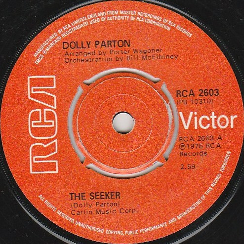 Dolly Parton - Seeker - Used Vinyl Record 7" image 1