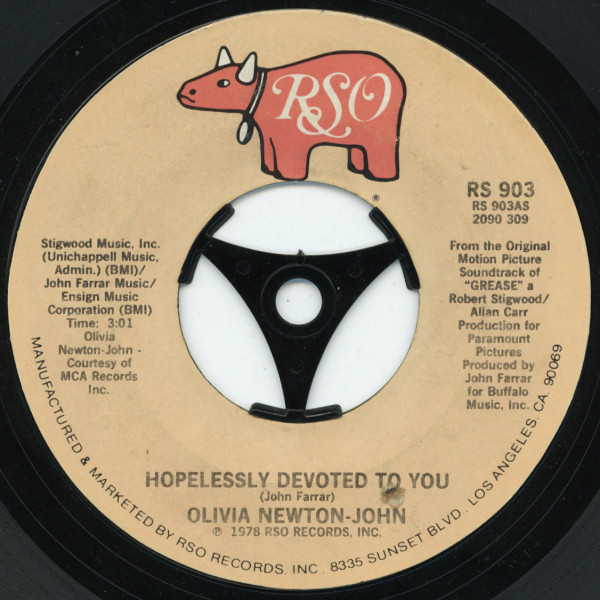 Olivia Newton-John - Hopelessly Devoted To You / Love Is A Many Splen image 1