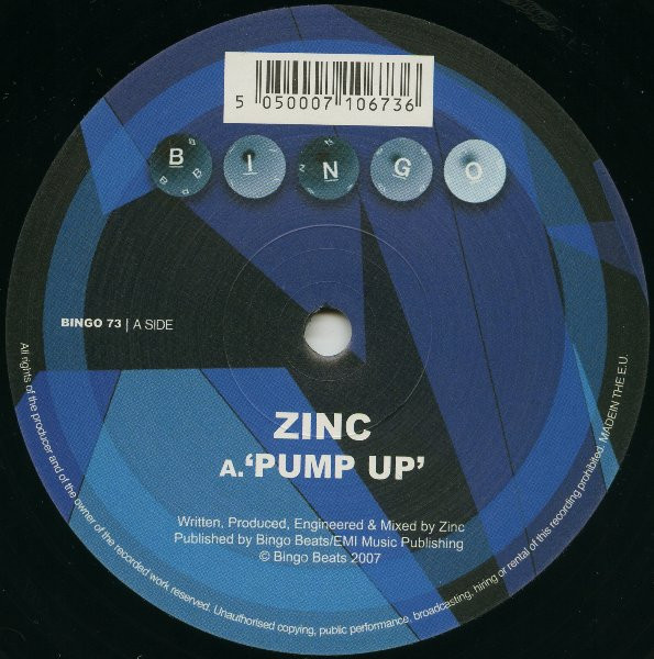 DJ Zinc - Pump Up / Japache - Used Vinyl Record 12" image 1