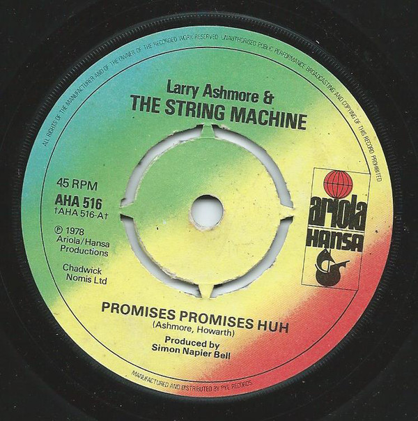Larry Ashmore - Promises Promises Huh - Used Vinyl Record 7" image 1
