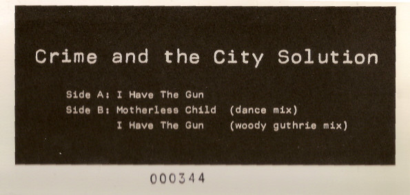 Crime & The City Sol - I Have The Gun - Used Vinyl Record 12" image 1