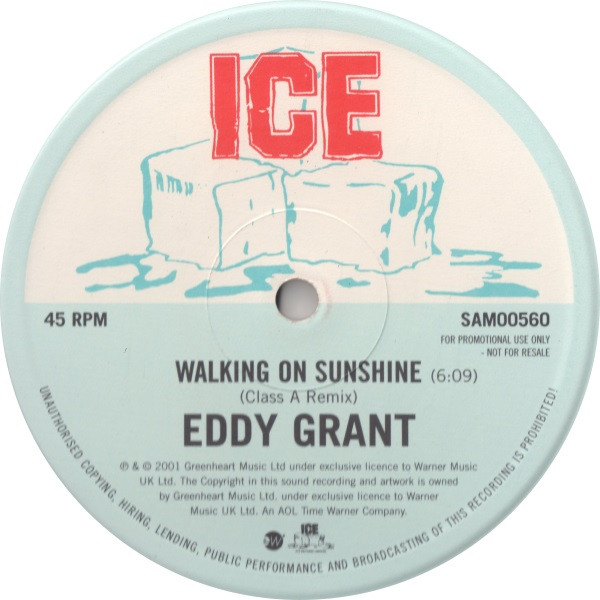 Eddy Grant - Walking On Sunshine (Class A Remix) - Used Vinyl Re image 1