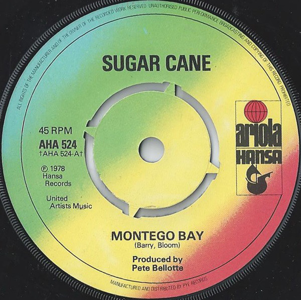 Sugar Cane - Montego Bay - Used Vinyl Record 7" image 1