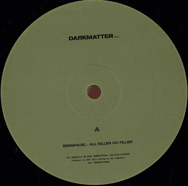 Emmanuel - All Killer No Filler - Vinyl Record 12" image 1
