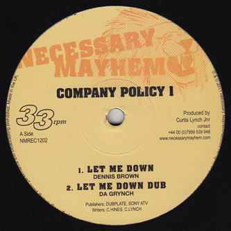 Dennis Brown - Company Policy 1 - Vinyl Record 12" image 1