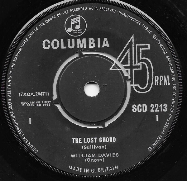 William Davies - Lost Chord - Used Vinyl Record 7" image 1