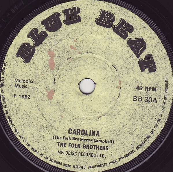 Folkes Brothers - Carolina - Used Vinyl Record 7" image 1
