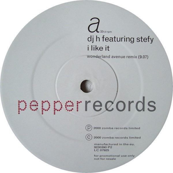 DJ H. Feat. Stefy - I Like It - Used Vinyl Record 12" image 1