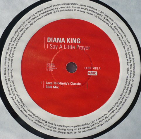 Diana King - I Say A Little Prayer - Used Vinyl Record 12" image 1