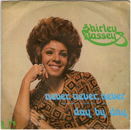 Shirley Bassey - Never, Never, Never / Day By Day - Used Vinyl Record image 1