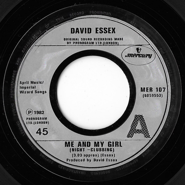 David Essex - Me And My Girl - Used Vinyl Record 7" image 1
