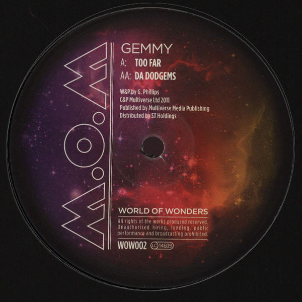 Gemmy - Too Far / Da Dodgems - Vinyl Record 12" image 1