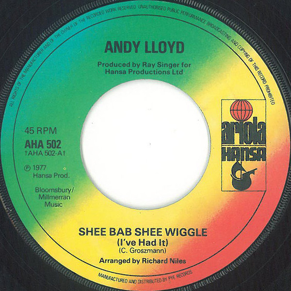 Andy Lloyd - Shee Bab Shee Wiggle (I Had It) - Used Vinyl Record 7" image 1