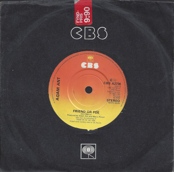 Adam Ant - Friend Or Foe - Used Vinyl Record 7" image 1