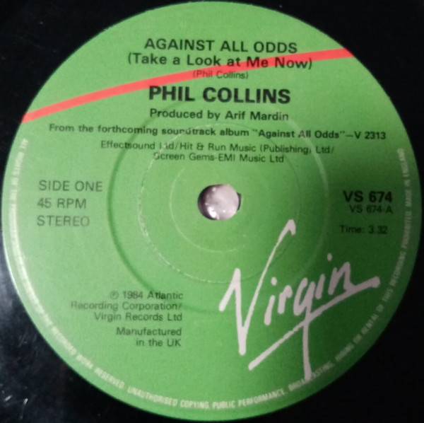 Phil Collins - Against All Odds (Take A Look At Me Now) - Used Vinyl image 1