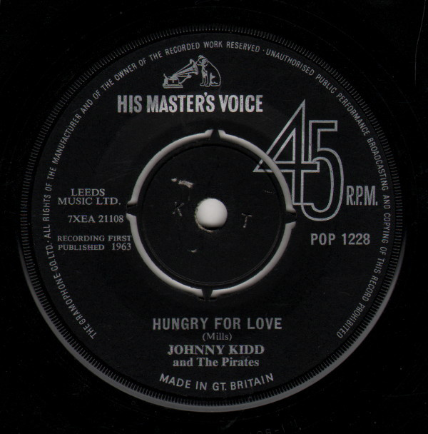 Johnny Kidd & The Pi - Hungry For Love - Used Vinyl Record 7" image 1