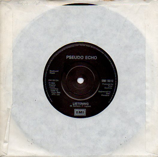 Pseudo Echo - Listening - Used Vinyl Record 7" image 1