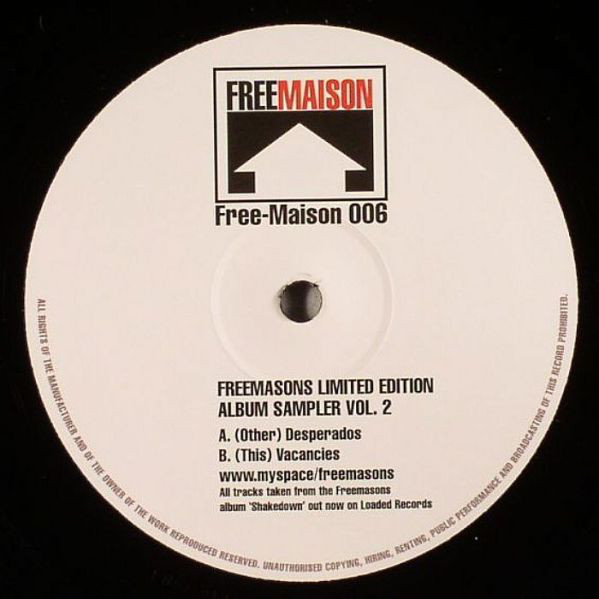 Freemasons - Limited Edition Album Sampler Vol. 2 - Used Vinyl Record image 1