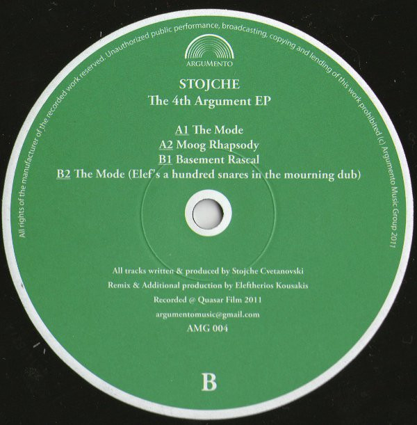 Stojche - 4th Argument EP - Vinyl Record 12" image 1