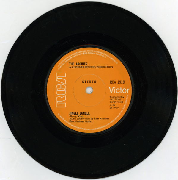 Archies - Jingle Jangle - Used Vinyl Record 7" image 1