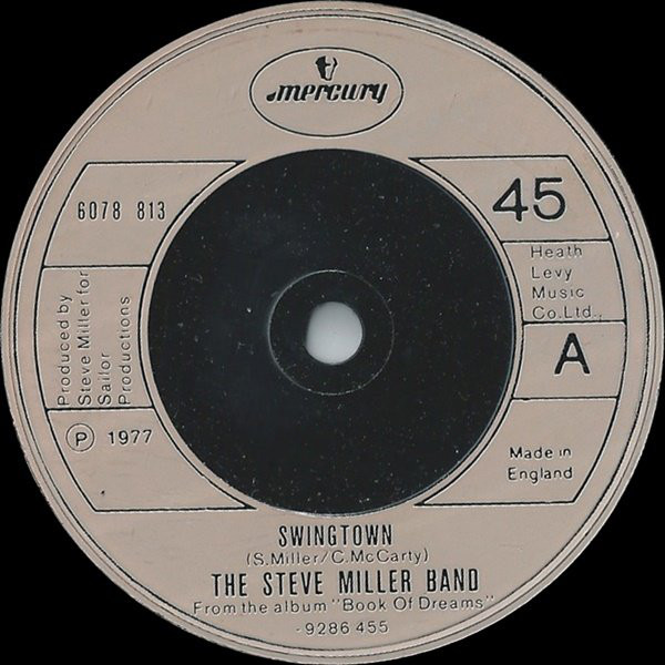 Steve Miller Band - Swingtown - Used Vinyl Record 7" image 1