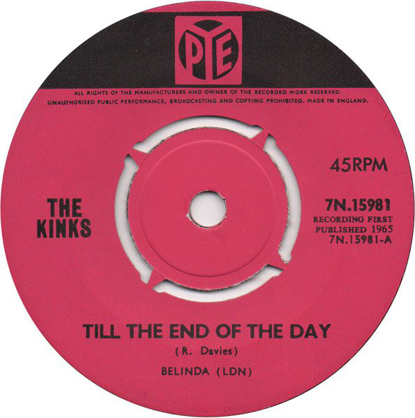 Kinks - Till The End Of The Day - Used Vinyl Record 7" image 1