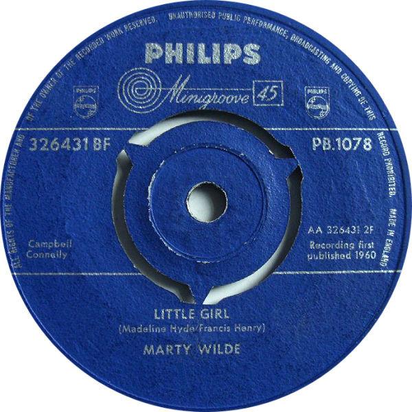 Marty Wilde - Little Girl / Your Seventeenth Spring - Used Vinyl Reco image 1