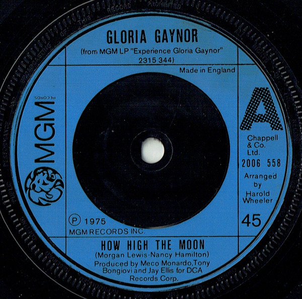 Gloria Gaynor - How High The Moon - Used Vinyl Record 7" image 1