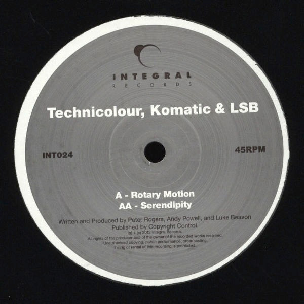 Technicolour - Rotary Motion / Serendipity - Vinyl Record 12" image 1