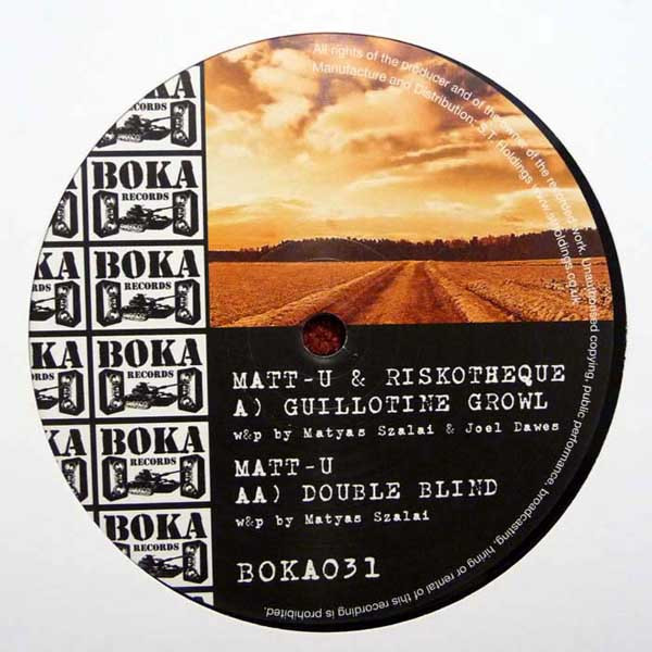 Matt U - Guillotine Growl / Double Blind - Vinyl Record 12" image 1