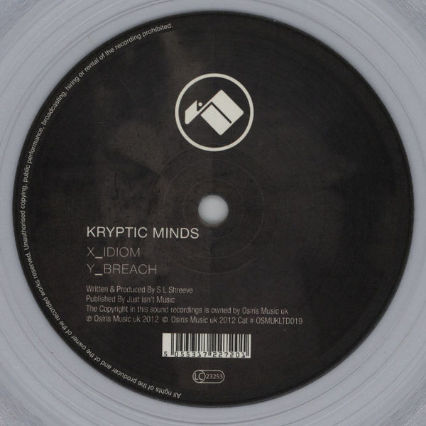 Kryptic Minds - Idiom / Breach - Vinyl Record 12" image 1