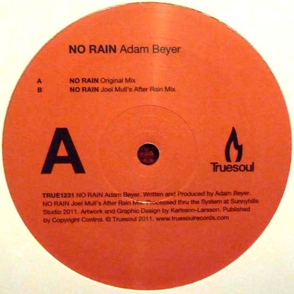 Adam Beyer - No Rain - Vinyl Record 12" image 1