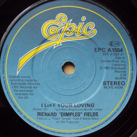 Richard 'Dimples' Fi - I Like Your Loving - Used Vinyl Record 7" image 1