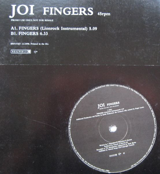 Joi - Fingers - Used Vinyl Record 12" image 1