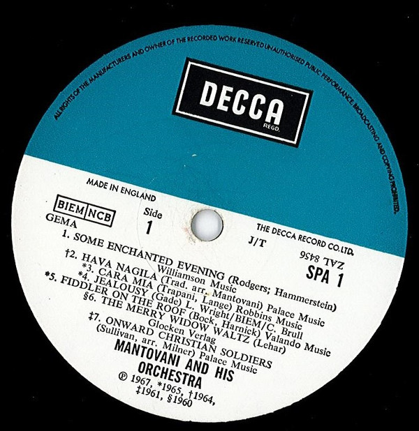 Mantovani And His Or - World Of Mantovani - Used Vinyl Record image 1