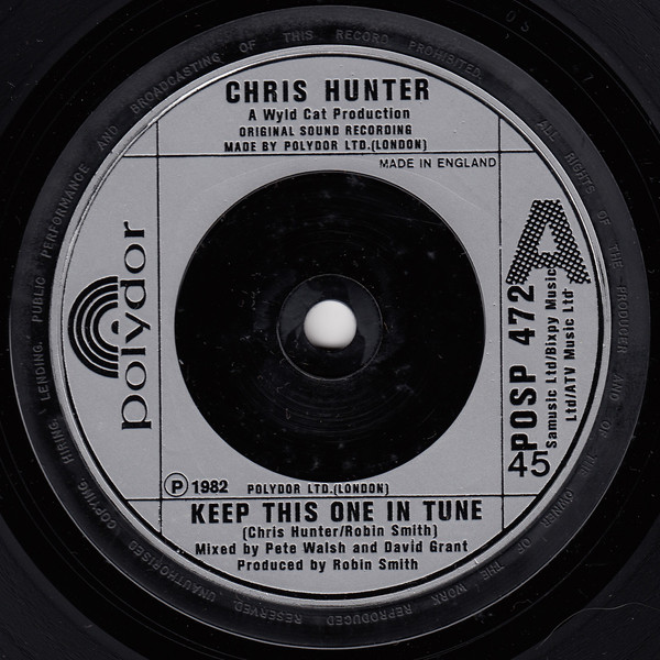 Chris Hunter - Keep This One In Tune / Moody - Used Vinyl Record 7" image 1