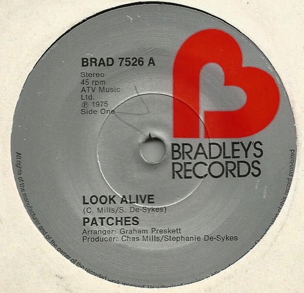Patches - Look Alive - Used Vinyl Record 7" image 1