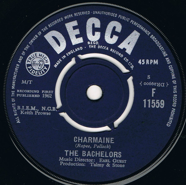 Bachelors - Charmaine - Used Vinyl Record 7 image 1