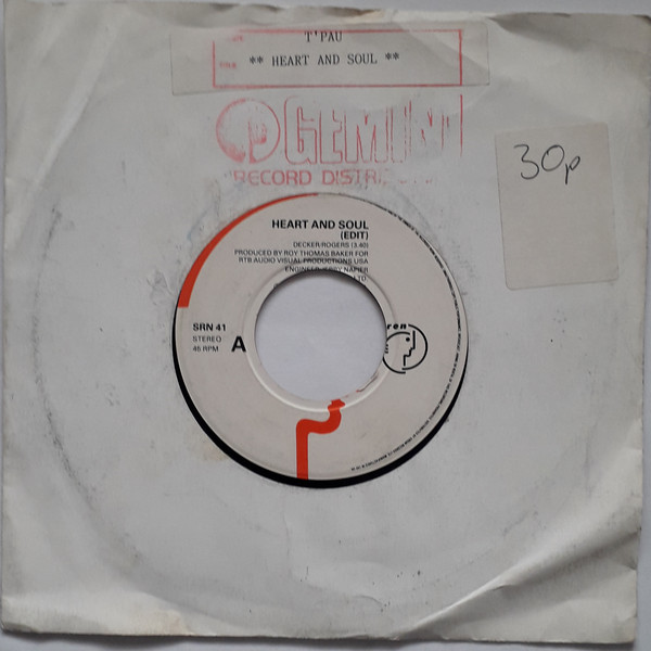 T'Pau - Heart And Soul - Used Vinyl Record 7" image 1
