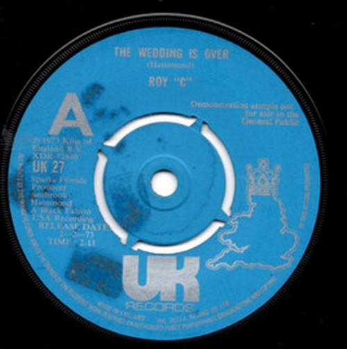 Roy C. Hammond - Wedding Is Over - Used Vinyl Record 7" image 1