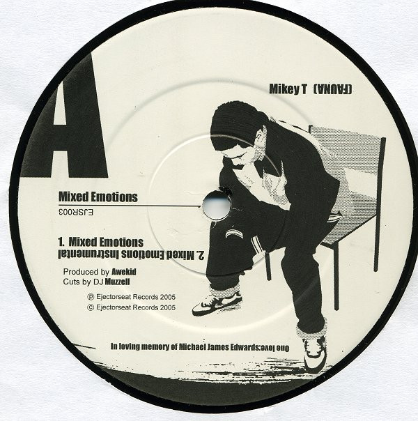 Mikey T - Mixed Emotions / Barefoot - Used Vinyl Record 12" image 1
