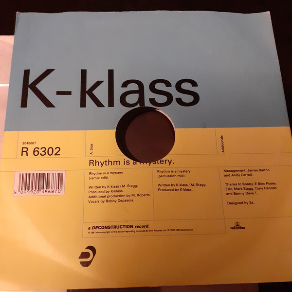 K-Klass - Rhythm Is A Mystery - Used Vinyl Record 7" image 1
