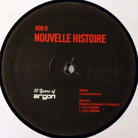 Von D - Nouvelle Histoire / Berlin Call - Vinyl Record 12" image 1