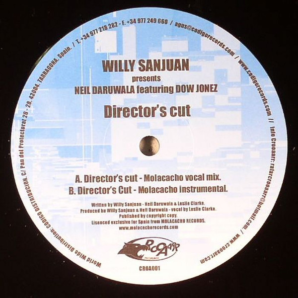 Willy Sanjuan - Director's Cut - Vinyl Record 12" image 1