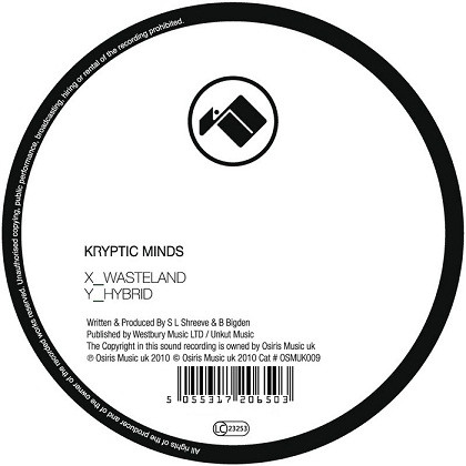 Kryptic Minds - Wasteland / Hybrid - Vinyl Record 12" image 1