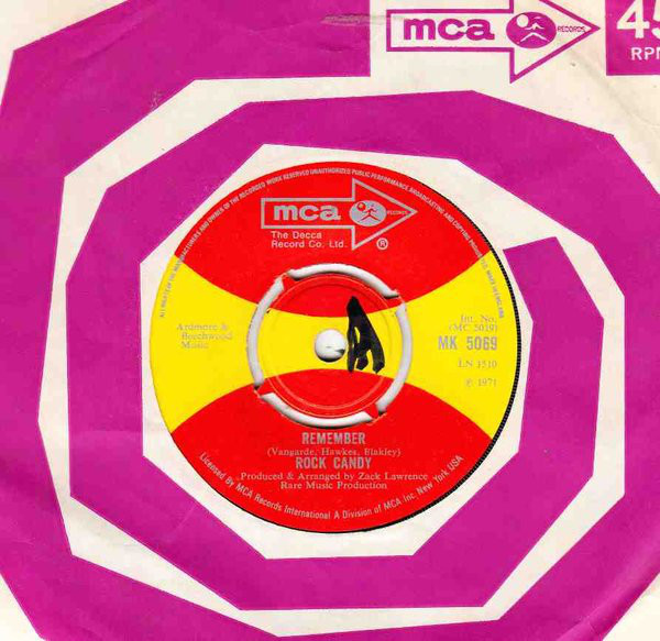 Rock Candy - Remember - Used Vinyl Record 7" image 1