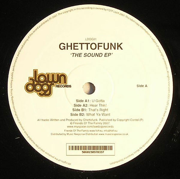 Ghettofunk - Sound EP - Vinyl Record 12" image 1